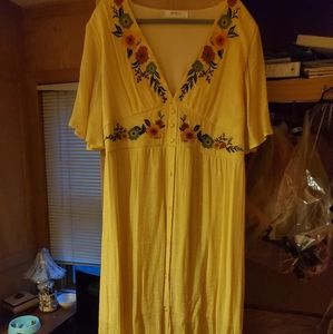 A Beautiful Soul Floral Yellow Dress